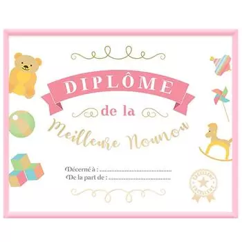 Les Trsors De Lily [A3455] - Многоцветная рамка для диплома Лучшая няня - 25x20 см