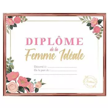 Les Trsors De Lily [A3457] - Многоцветная рамка для диплома «Идеальная женщина» - 25x20 см
