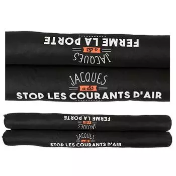 Les Trsors De Lily [A3473] - Двойная перегородка «Жак сказал», черная (Закрой дверь - останови сквозняки) - 80 см