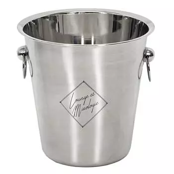 Les Trsors De Lily [A3481] - Ведро для шампанского - ведро для бутылок из нержавеющей стали Lounge et Mixologie хром - 22 см