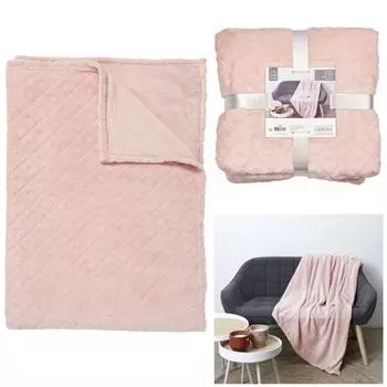 Les Trsors De Lily [A3513] - розовый бархатный плед Scarlett (рельефный) - 140x200 см