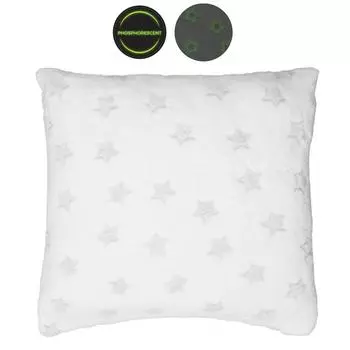 Les Trsors De Lily [A3531] - Фосфоресцирующая бархатная подушка Scarlett цвета слоновой кости (звезды) - 40x40см