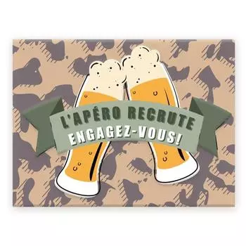 Les Trsors De Lily [A3642] - Керамический магнит L Apero набирает сотрудников - участвуйте! бежевый хаки - 8х6 см