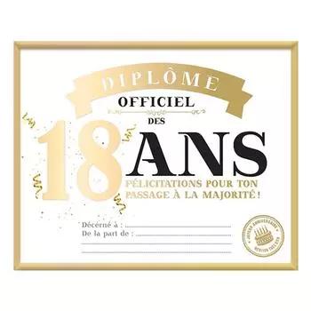 Les Trsors De Lily [A3650] - Официальная рамка для диплома из золота «18 лет» - 25x20 см