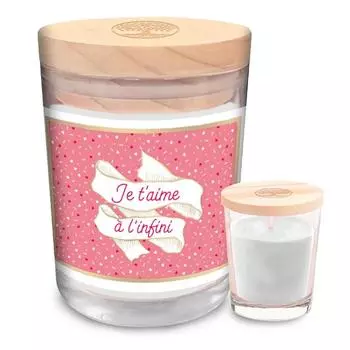Les Trsors De Lily [A3731] - Ароматическая свеча Я люблю тебя до бесконечности розовая - 92x70 мм