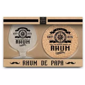 Les Trsors De Lily [A3882] - Коробка для рома Papa au Rhum стекло + подставка - стекло 11x7 см (17 кл) белый