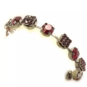 Les Trsors De Lily [B3147] - Дизайнерский браслет Crystal Flowers Красный