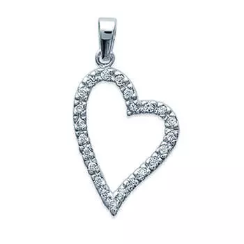 Les Trsors De Lily [B3479] - Серебряный кулон Love Desire серебристо-белый (родированное покрытие) - 18x25 мм