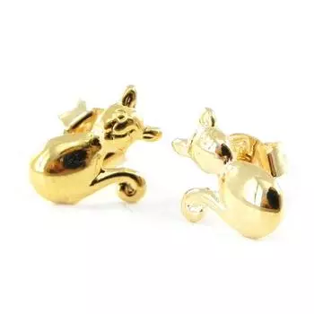 Les Trsors De Lily [B7578] - Позолоченные серьги Кошки