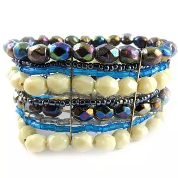 Les Trsors De Lily [B8214] - Темно-белый браслет Calcutta