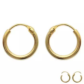 Les Trsors De Lily [B9450] - Позолоченные кольца «Простота» - 1,2 см 1 мм