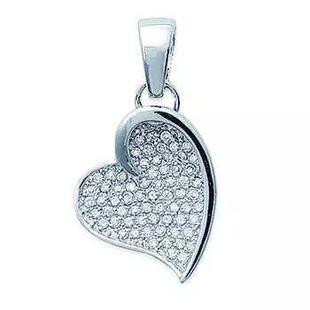 Les Trsors De Lily [B9827] - Серебряный кулон Love Diamonds Серебро белое (родиевое покрытие) - 19x21 мм