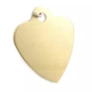 Les Trsors De Lily [C2991] - Золотая латунная бирка с изображением сердца для животных