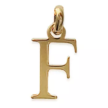 Les Trsors De Lily [C4414] — позолоченный кулон в форме буквы F — 8x11 мм