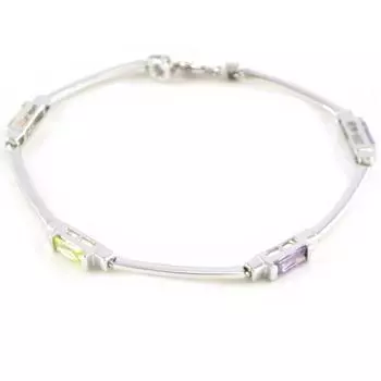 Les Trsors De Lily [C4442] - Серебряный браслет Ariane разноцветное серебро пастельных тонов (родированное покрытие) - 4 мм