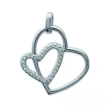Les Trsors De Lily [C4575] - Серебряный кулон «Чудо любви» серебристо-белый (родиевое покрытие) - 30x25 мм
