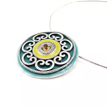 Les Trsors De Lily [C5476] — дизайнерское колье «Бабушка» с желтой бирюзой