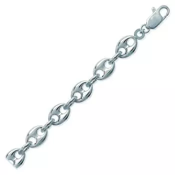 Les Trsors De Lily [C5513] - Серебряный браслет Grain de Caf 19 см 8 мм