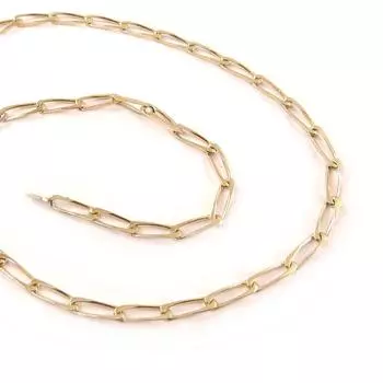 Les Trsors De Lily [C6331] - Позолоченное колье-цепочка Diamond Horse 50 см, 4,2 мм