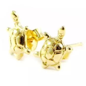 Les Trsors De Lily [C6962] - Позолоченные серьги Черепахи