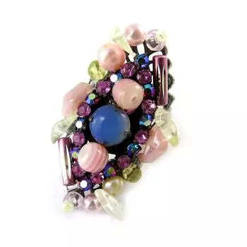 Les Trsors De Lily [C7790] - Дизайнерское кольцо Les Romantiques розово-синего цвета