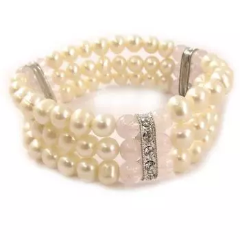 Les Trsors De Lily [C8950] - Браслет Sissi Белый Розовый