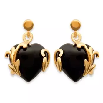 Les Trsors De Lily [C9407] - Серьги с позолотой Farinelli Черное золото - 10x10 мм