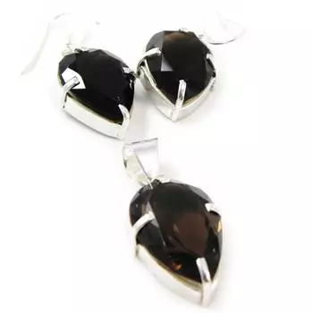 Les Trsors De Lily [C9476] - Серебряный набор с копченым топазом Gwyneth