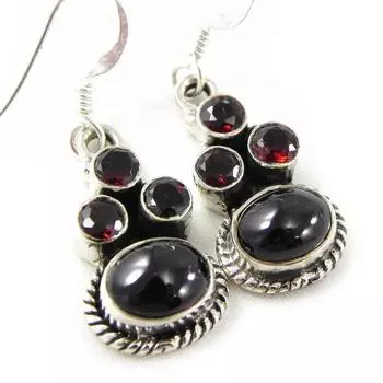 Les Trsors De Lily [C9629] - Серебряные серьги с гранатом Heaven