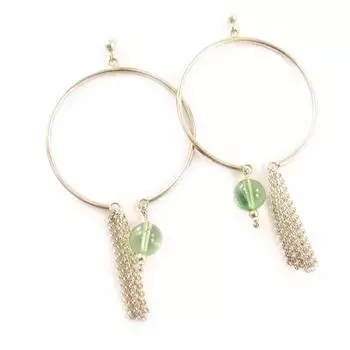 Les Trsors De Lily [D0097] - Серебряная серьга с флюоритом Zena