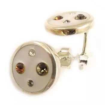 Les Trsors De Lily [D0478] - Серебряные серьги Magic жемчуг/белый/