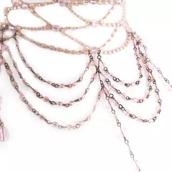 Les Trsors De Lily [D1214] - Светло-розовое дизайнерское колье Kianda Supreme