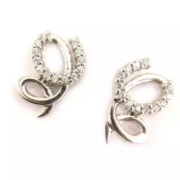 Les Trsors De Lily [D2473] - Серебряные серьги Spiral Seduction Белый