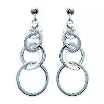 Les Trsors De Lily [D6843] — серебряные серебряные серьги «Chorographie» — 38 мм