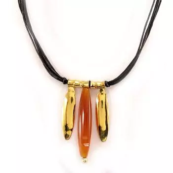 Les Trsors De Lily [D6956] - Позолоченное ожерелье из сердолика Jedy