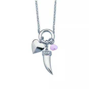Les Trsors De Lily [D7979] - Колье из серебра с розовым кварцем Эликсир любви серебро (родированное покрытие) - 35 мм