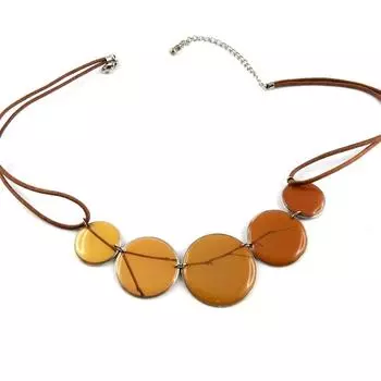 Les Trsors De Lily [D8202] - Коричневое дизайнерское колье «Бамбук»