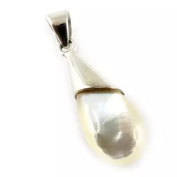 Les Trsors De Lily [D8721] - Серебряный кулон Ева Серебряный перламутр - 30x8 мм