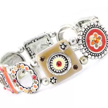 Les Trsors De Lily [D9674] - Дизайнерский браслет Эсмеральда Оранжевый