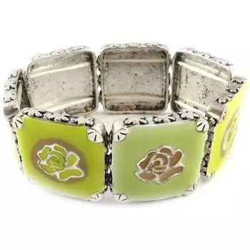 Les Trsors De Lily [E0378] - дизайнерский браслет «Гейша» зелено-коричневого цвета