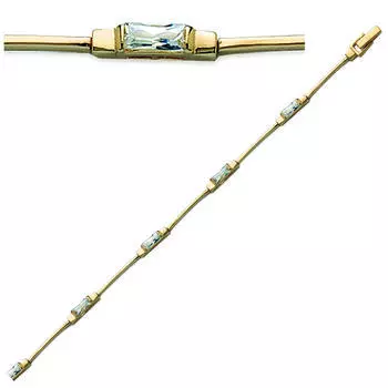 Les Trsors De Lily [E2226] - Позолоченный браслет Ariane Белое золото - 18 см 3 мм