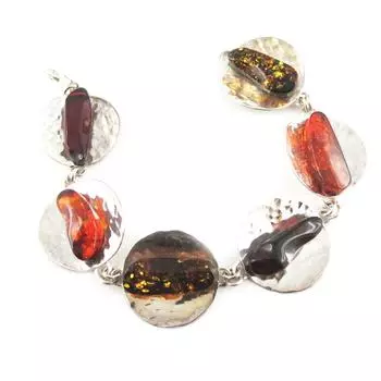 Les Trsors De Lily [E3466] - Серебряный браслет из янтаря «Клеопатра»