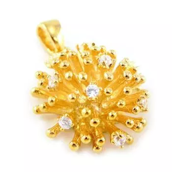 Les Trsors De Lily [E3749] - Подвеска Клеопатра из белого золота с покрытием - 20 мм