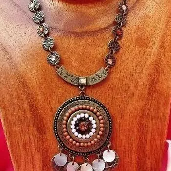 Les Trsors De Lily [E5750] - Дизайнерское колье Amber Orange Memories of the Past