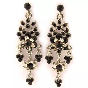 Les Trsors De Lily [E5873] - черные / черные дизайнерские серьги Diva