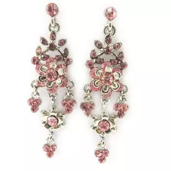 Les Trsors De Lily [E5888] - Розовые дизайнерские серьги Diva