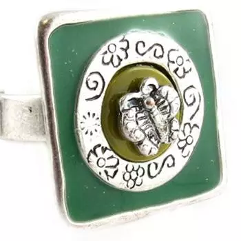 Les Trsors De Lily [E6545] - Дизайнерское кольцо «Антикварные бабочки», зеленое