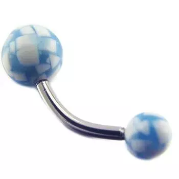 Les Trsors De Lily [E6747] - Шарик для пирсинга Tecno Синий