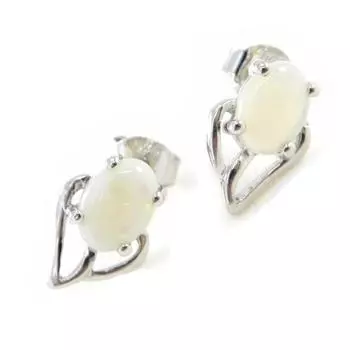 Les Trsors De Lily [E8688] - Серебряные серьги Goddess Opal Белое серебро (родированное покрытие) - 12x7 мм