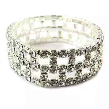 Les Trsors De Lily [E8746] - Дизайнерский браслет Sissi Белый - 2 см